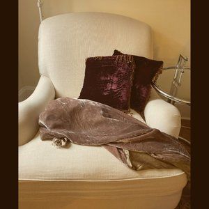 Glamorous Silk Velvet Crystal Beaded Throw